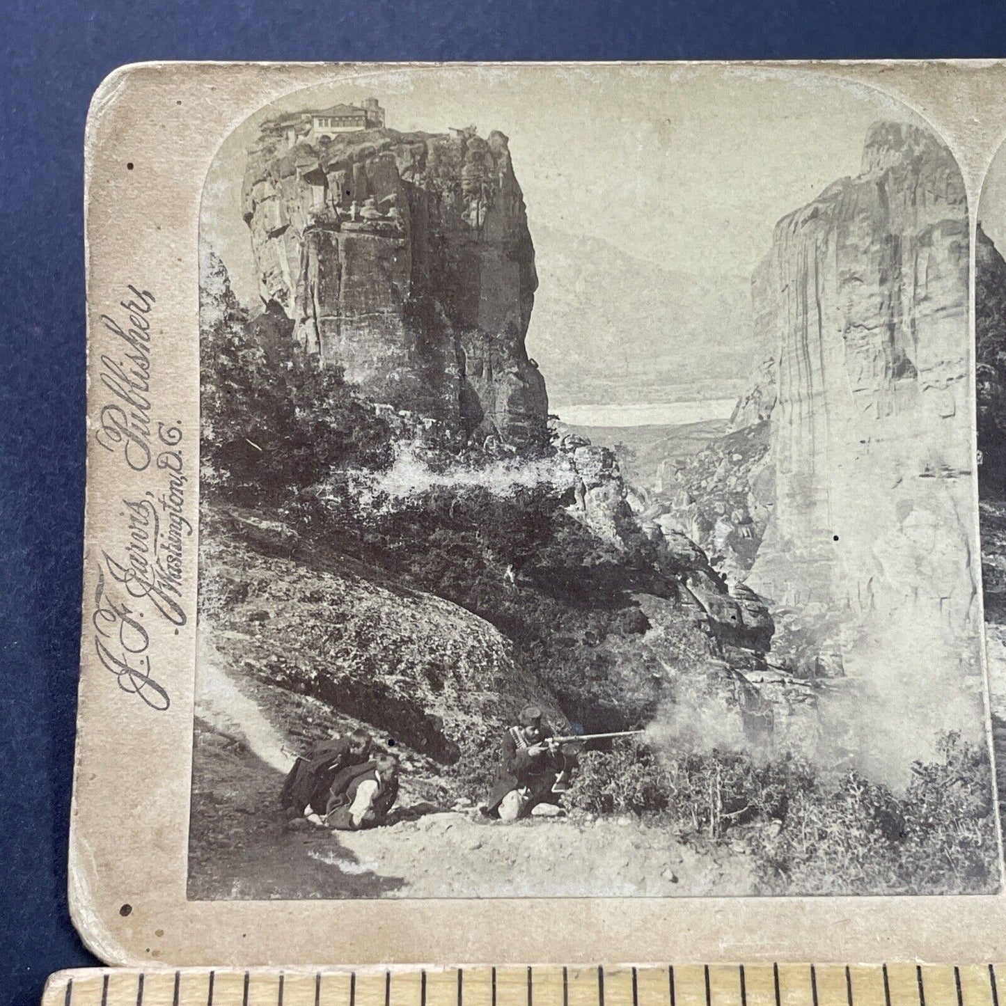 Antique 1897 Soldier In Greco-Turkish War Greece Stereoview Photo Card P3843