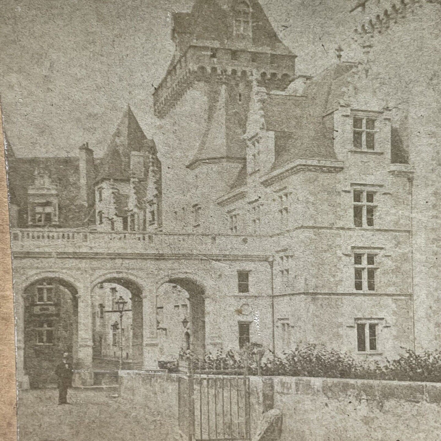 Antique 1880s Chateau De Pau Pyrenees France Stereoview Photo Card P1859