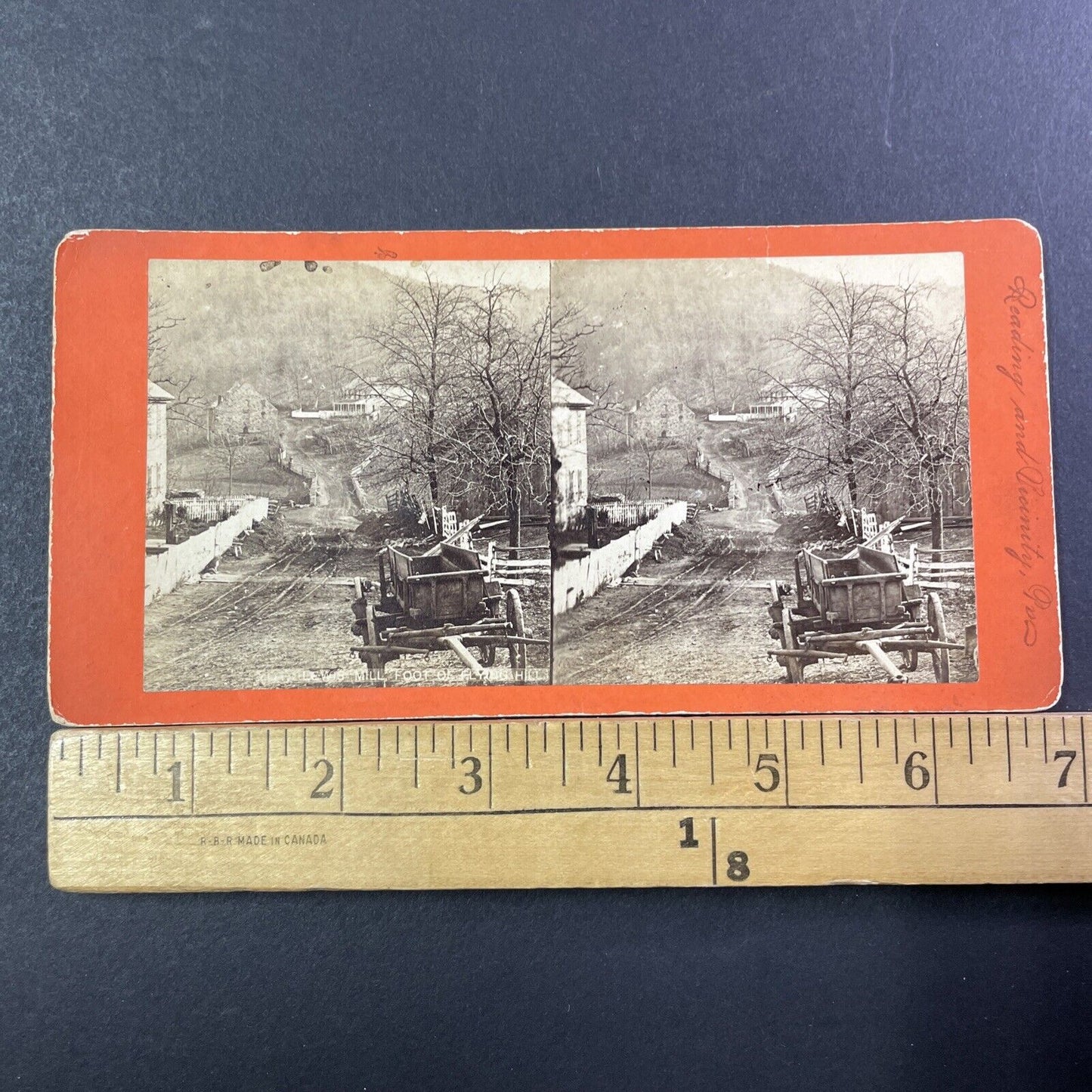 Flying Hills PA Stereoview Philadelphia Ave & Valley Stream Road c1868 X1268