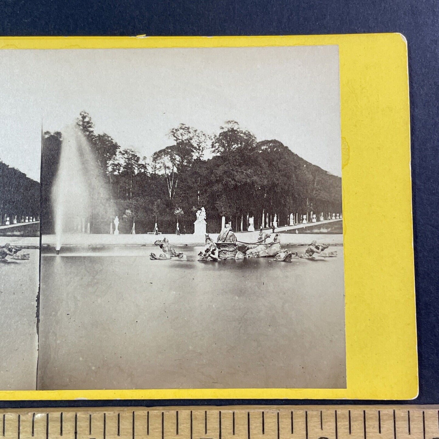 Palace Of Versailles Water Fountains Stereoview France Antique c1872 X1859