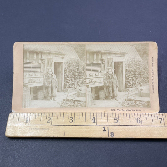 John Grizzly Adams? Hermit Of The Hills Stereoview Antique 1883 V1904