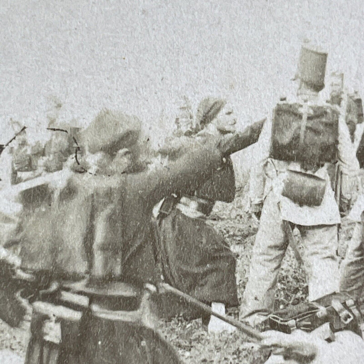 French Army Zouave Specialized Infantry At War Stereoview Antique c1860 X3575