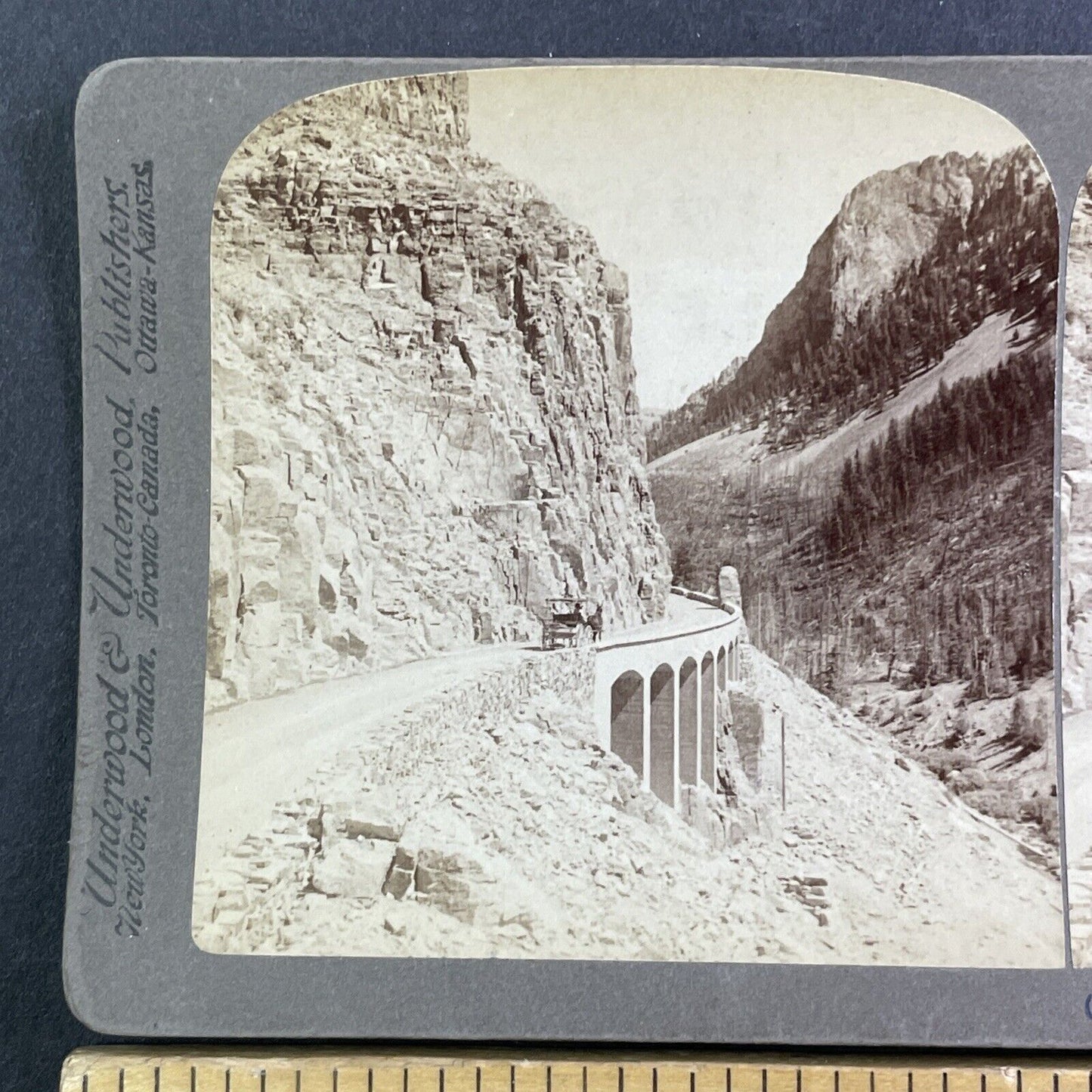 Golden Gate Yellowstone Park Entrance Stereoview Antique c1904 Y994