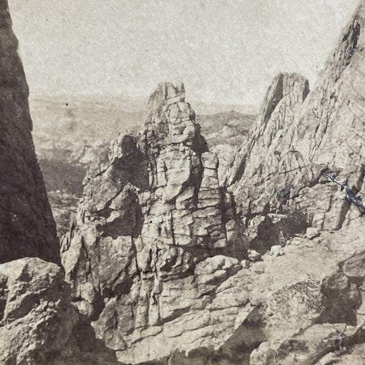 Antique 1860s Cathedral Needles Spires California Stereoview Photo Card P5117