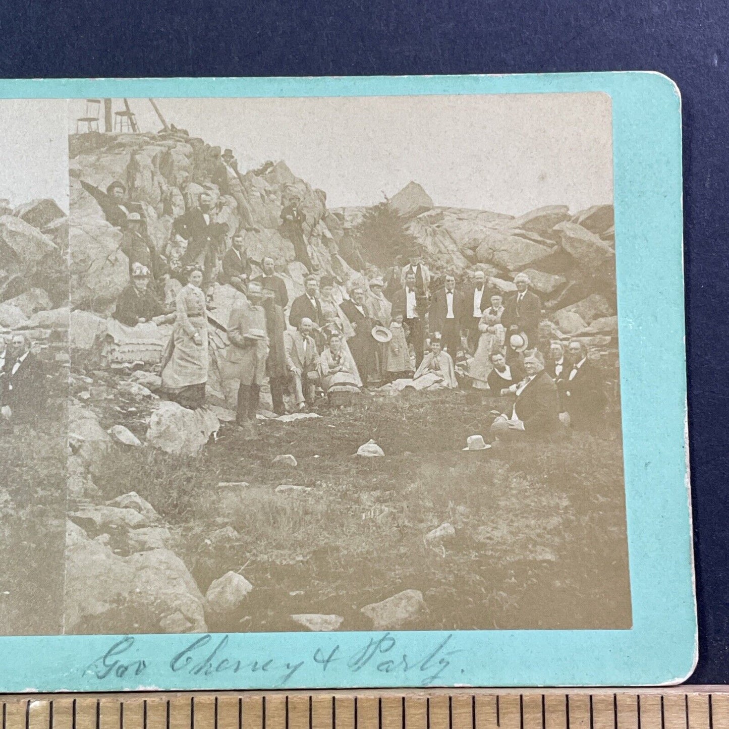 Governor Person Colby Cheney Mount Washington NH Stereoview Antique c1875 X1215