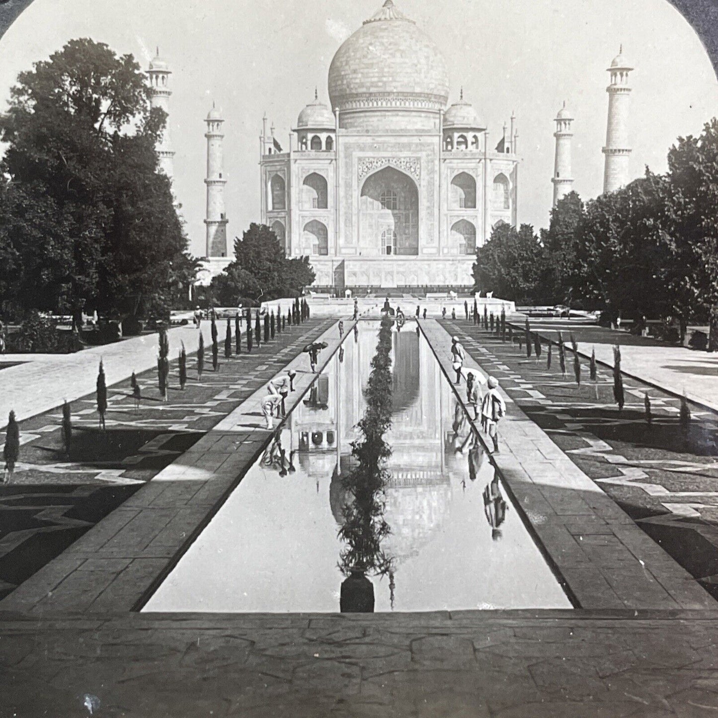 The Taj Mahal Temple in India Stereoview Antique c1920s Y2195