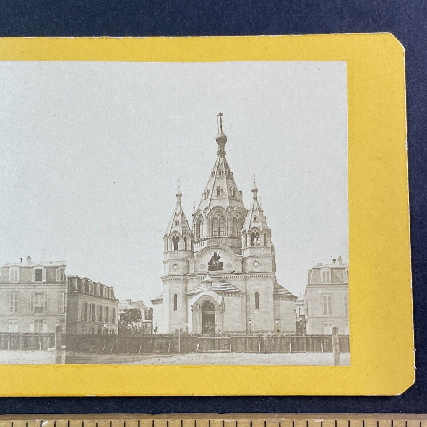 Alexander Nevsky Russian Orthodox Church Paris Stereoview Antique 1861 X3846