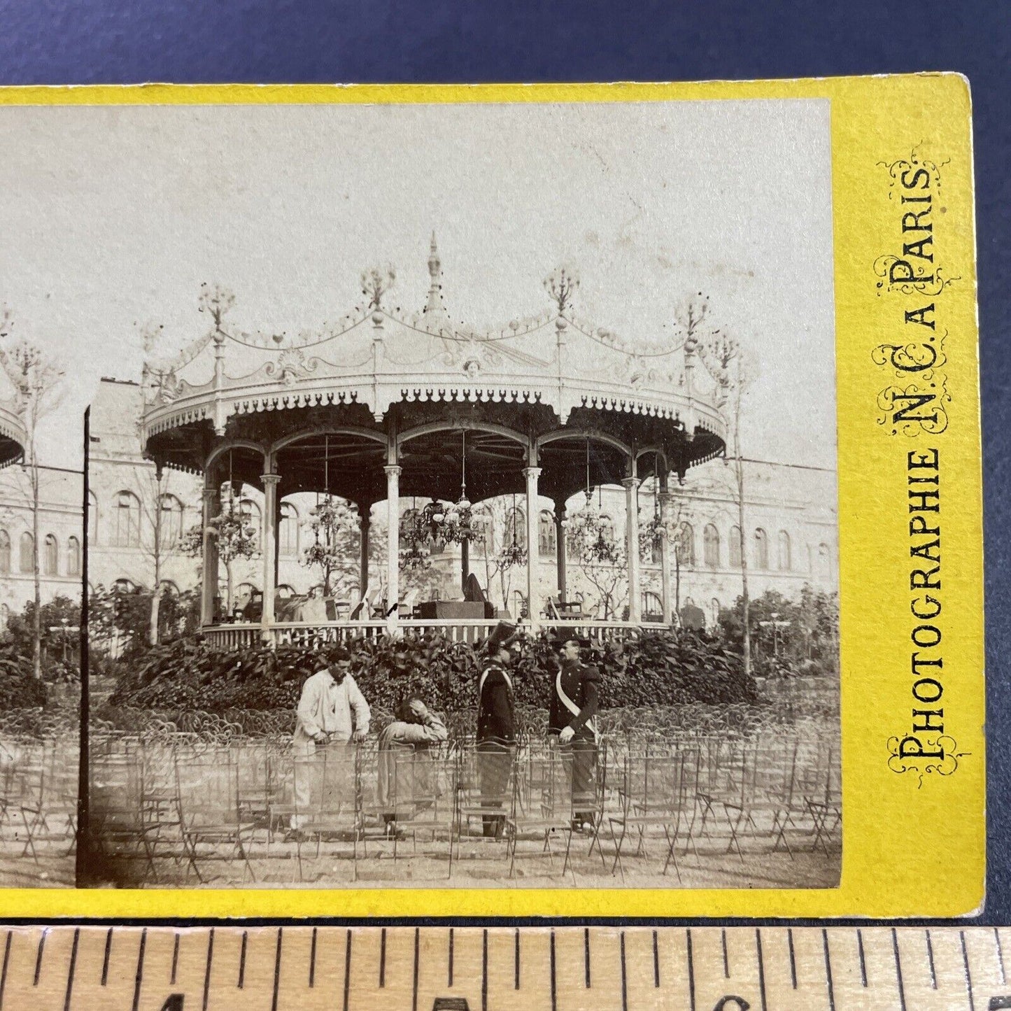 Antique 1870s Musard Memorial Concert Paris France Stereoview Photo Card P4035