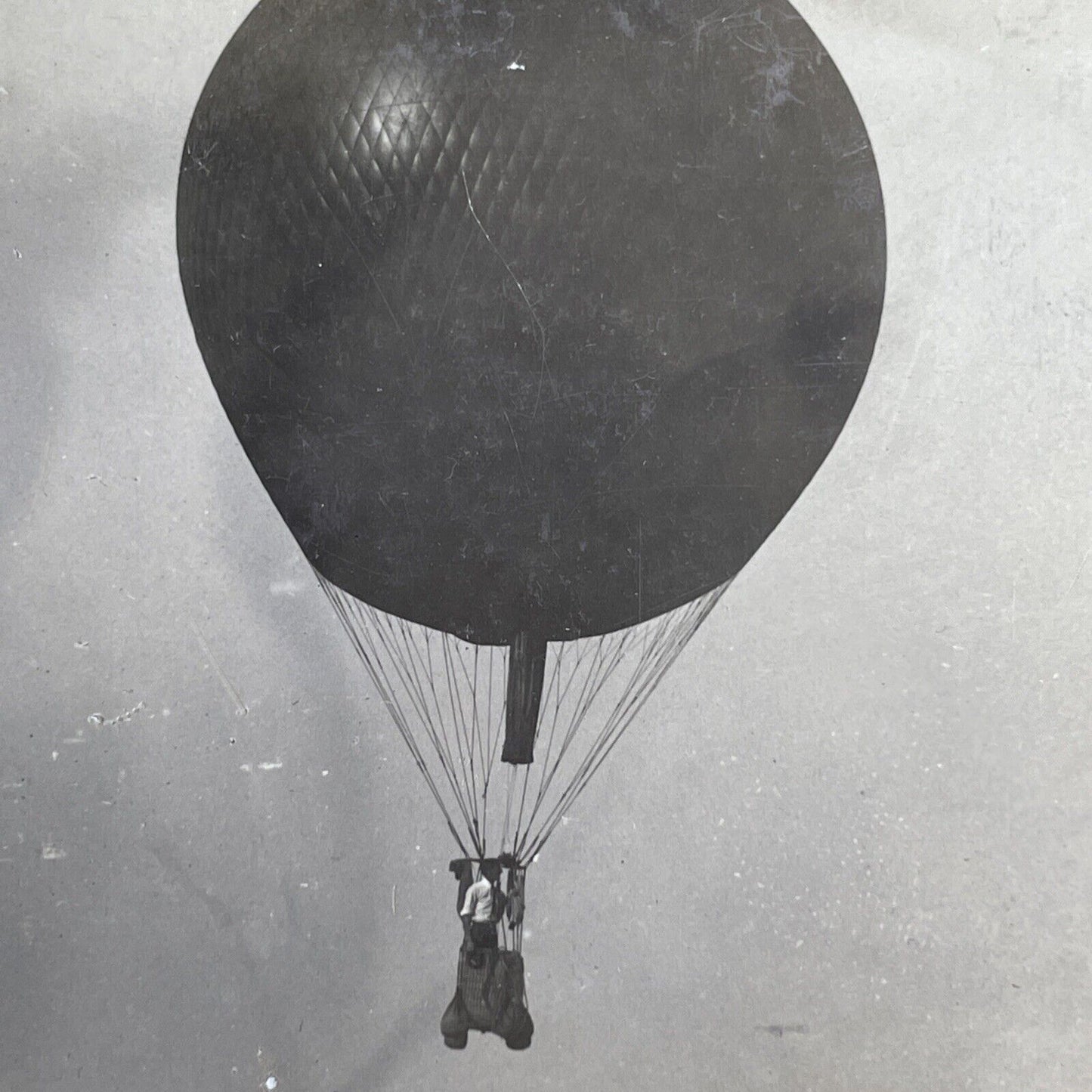 Antique 1904 George Tomlinson Balloon Flight Stereoview Photo Card P981