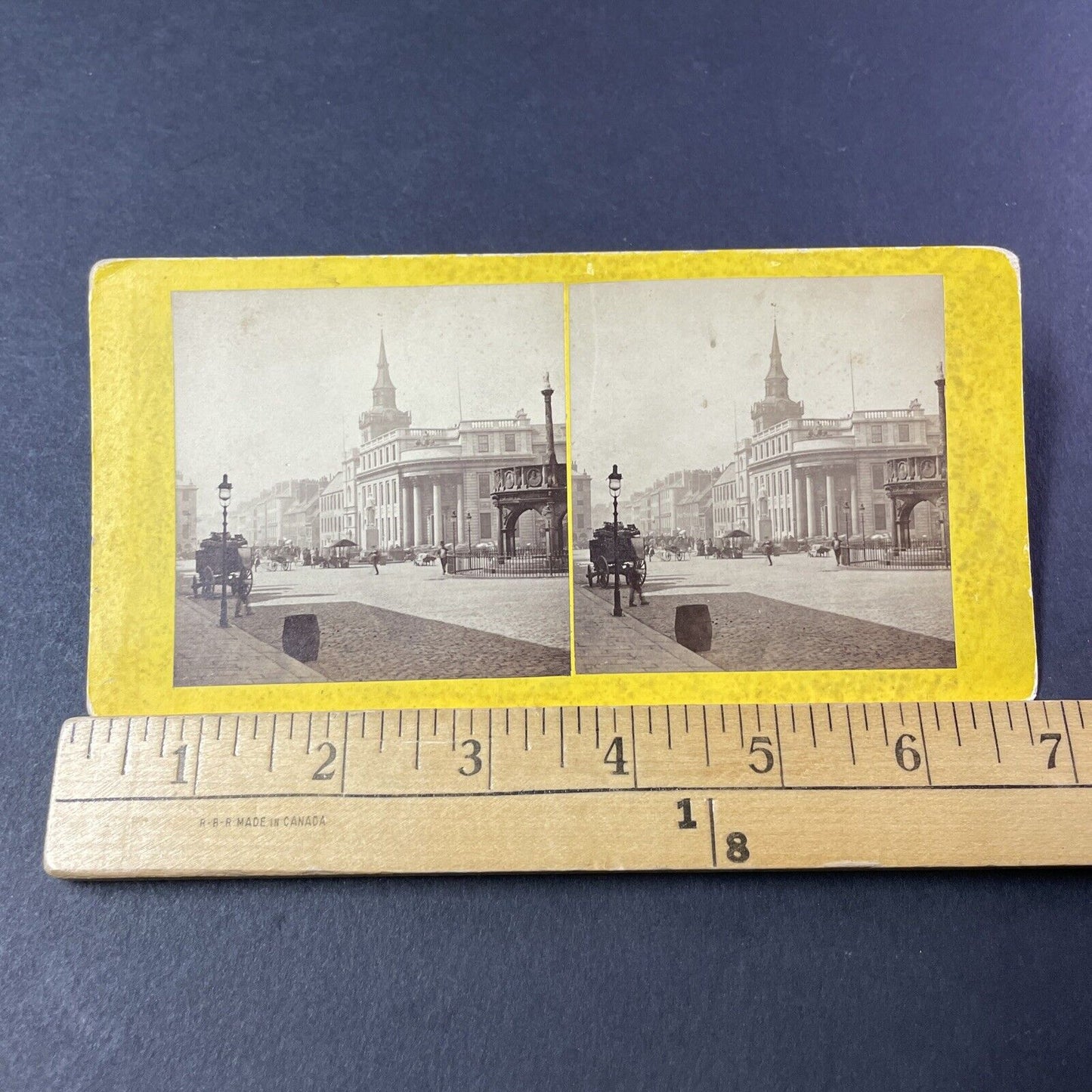 Antique 1870s Castle Street Aberdeen Scotland Stereoview Photo Card P2460-01