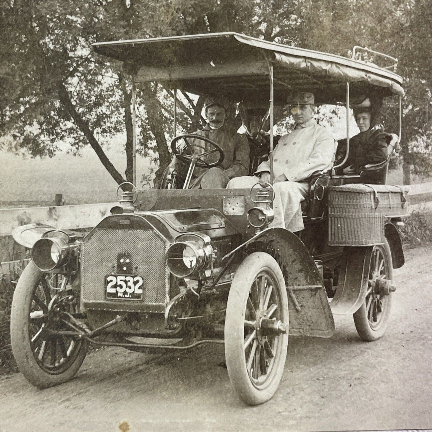 1905 Peerless Motors Direct Drive Stereoview New Jersey Antique c1905 X1510