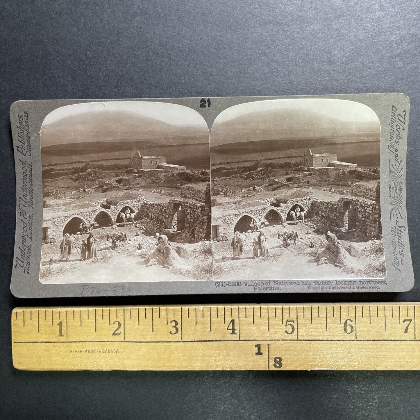 Antique 1901 Village Of Nein Israel Palestine Stereoview Photo Card P1330