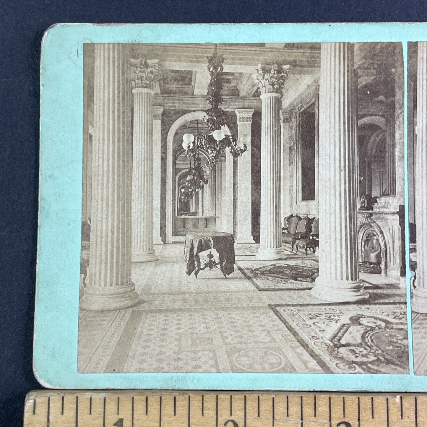 US Capitol Building Marble Room Stereoview Thomas Smillie Antique c1871 X3145