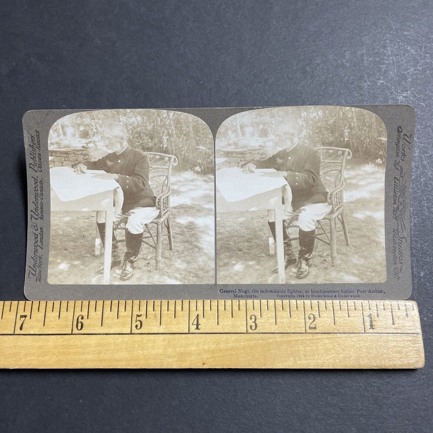 Antique 1904 Japan Army General Maresuke Nogi Stereoview Photo Card P1820