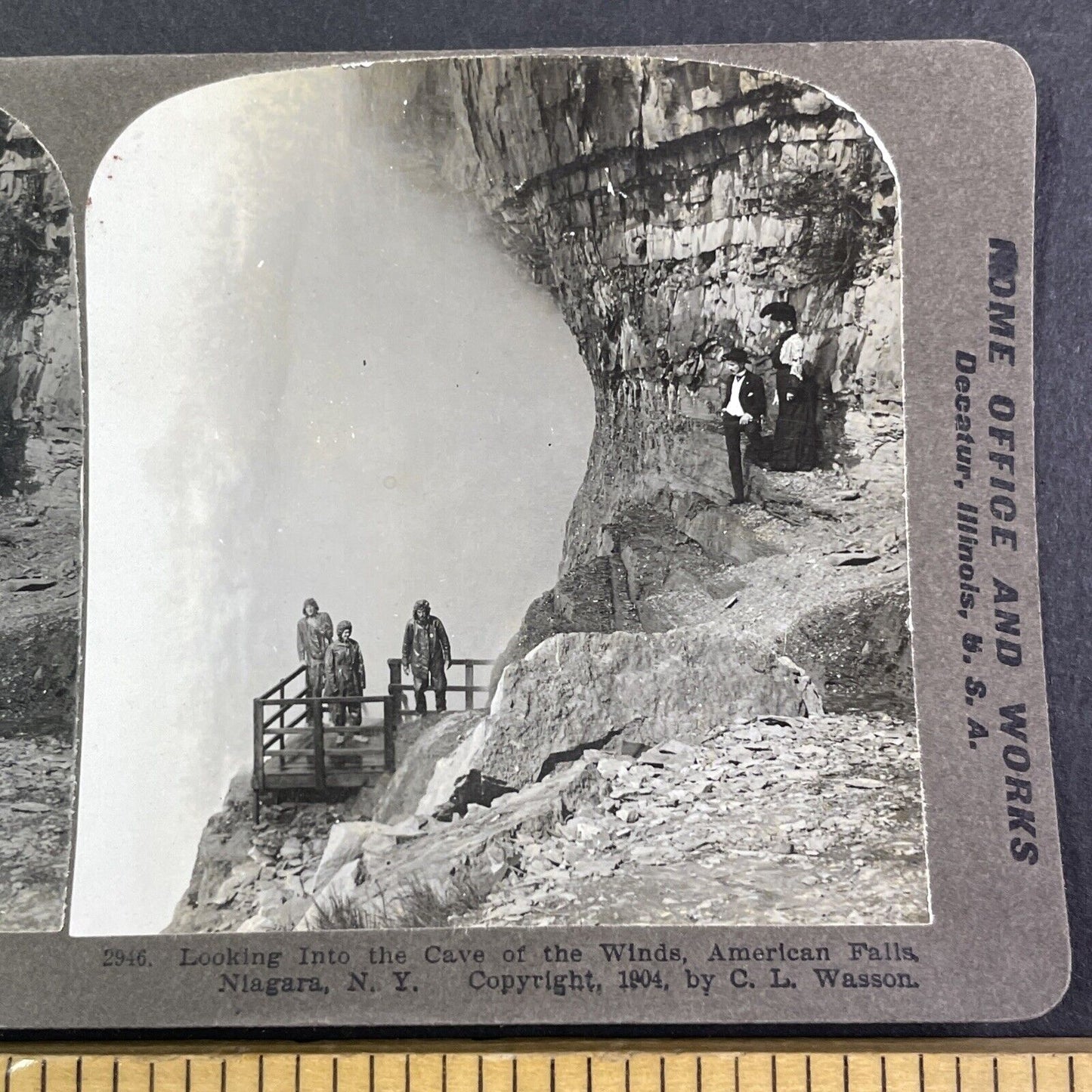 Cave of Winds Niagara Falls New York Stereoview C.L. Wasson c1904 Y3010