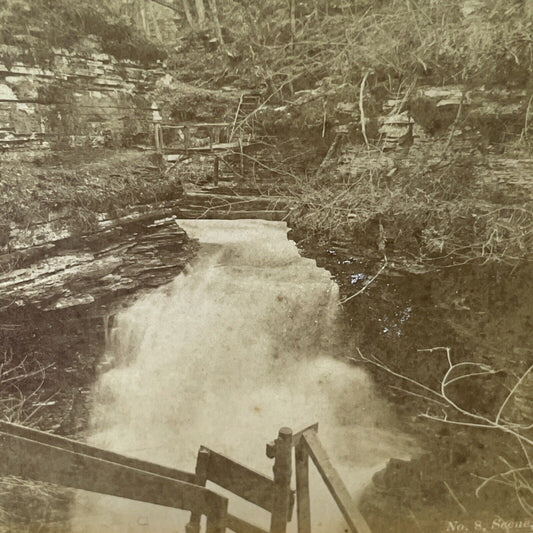 Antique 1860s Havana Glen Watkins Glen New York Stereoview Photo Card P2282