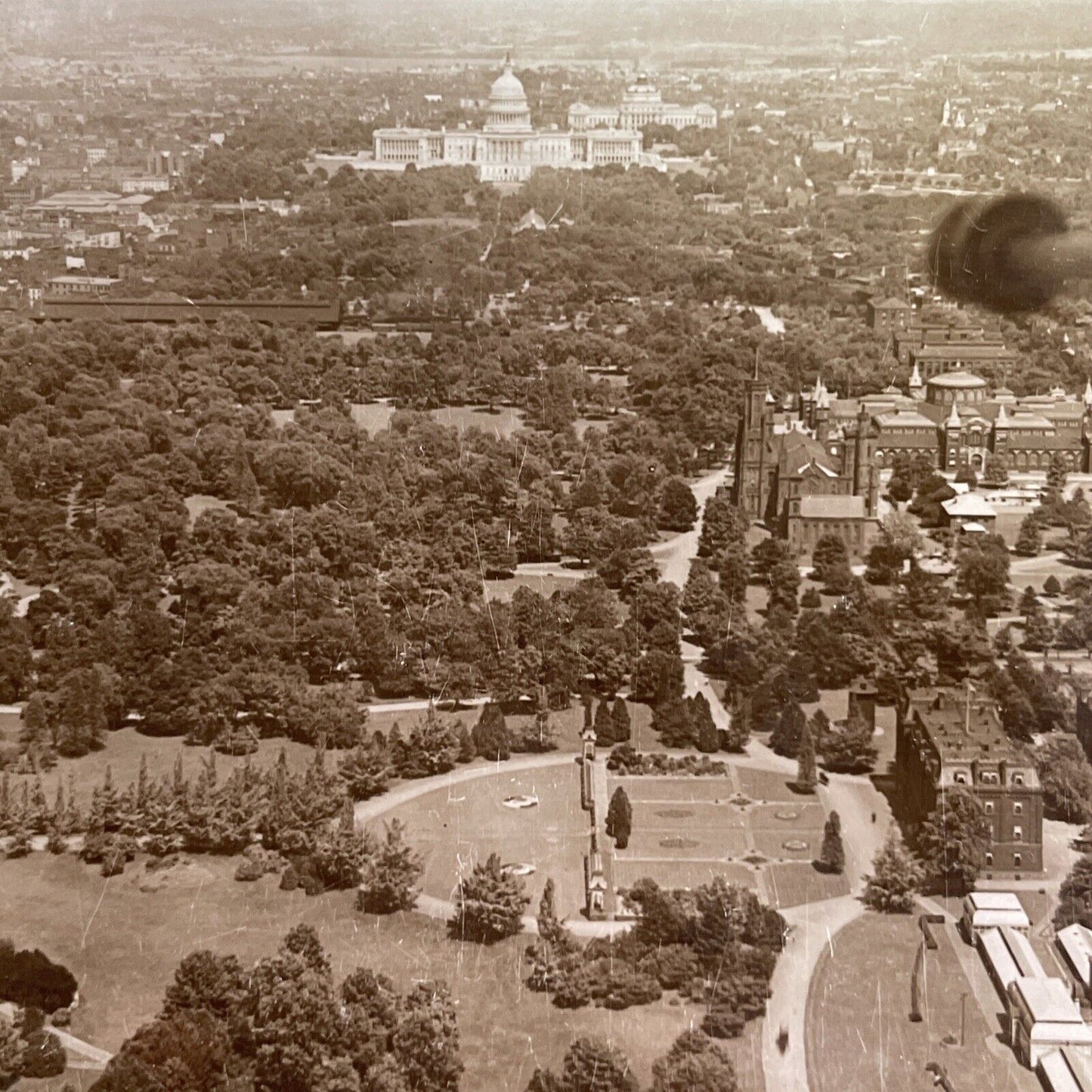 Antique 1905 Washington DC Birdseye View Stereoview Photo Card P1398