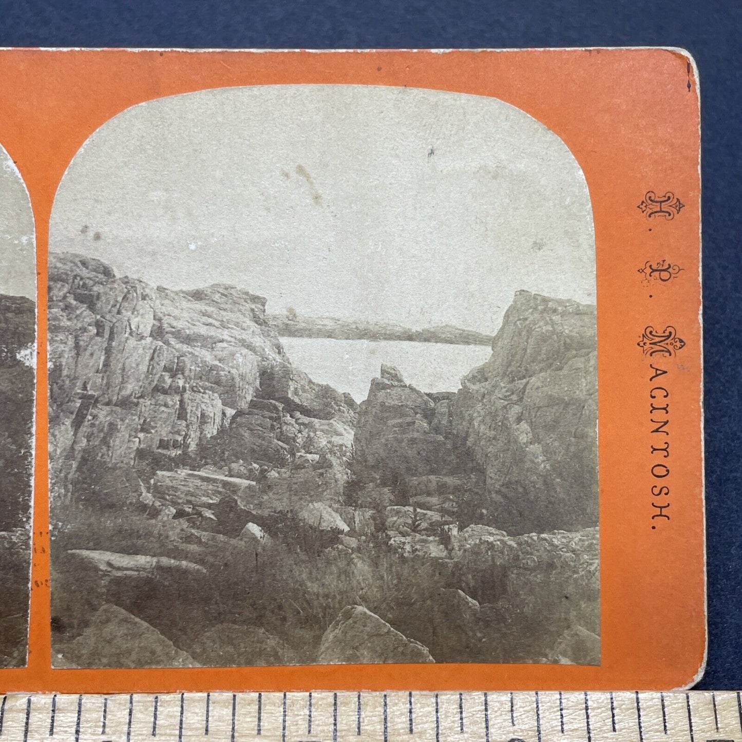 Antique 1860s Isles Of Shoals Maine / New Hampshire Stereoview Photo Card V1722