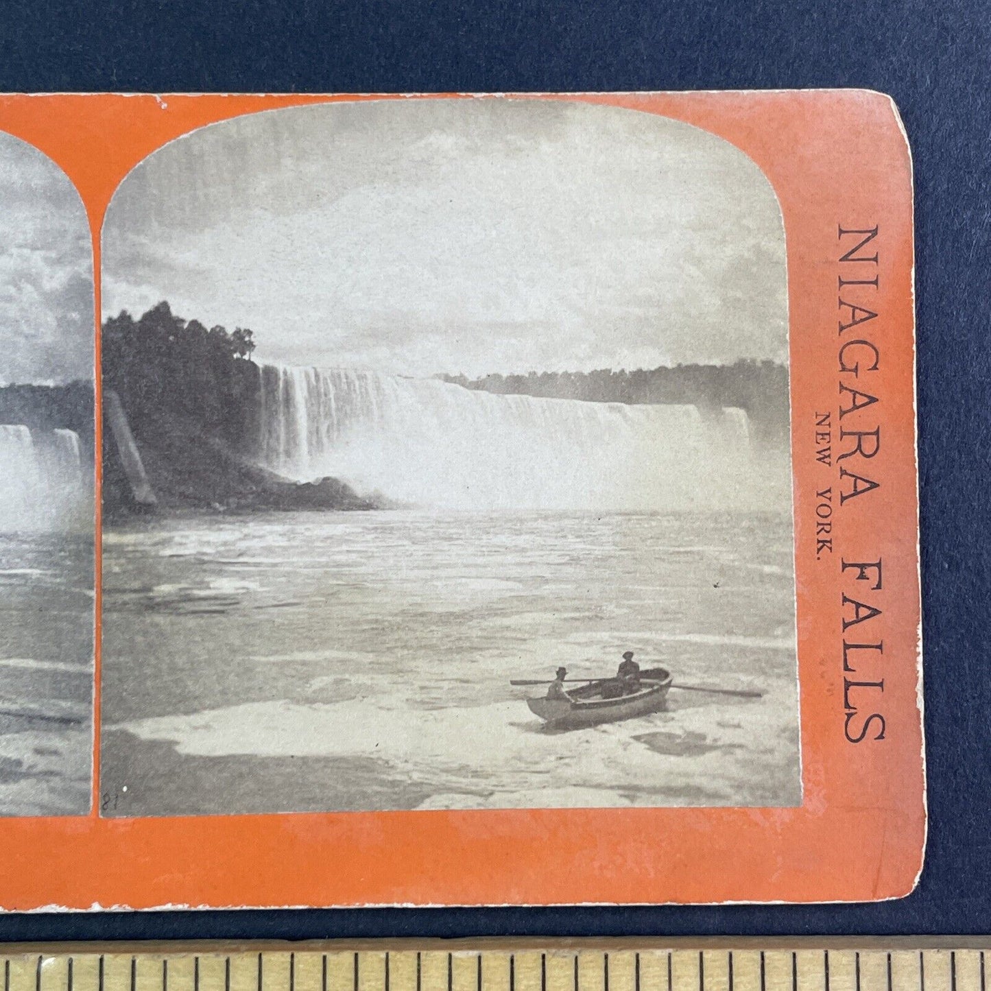 Niagara Falls River Rowboat Ferry Stereoview George Curtis c1870 Y2433