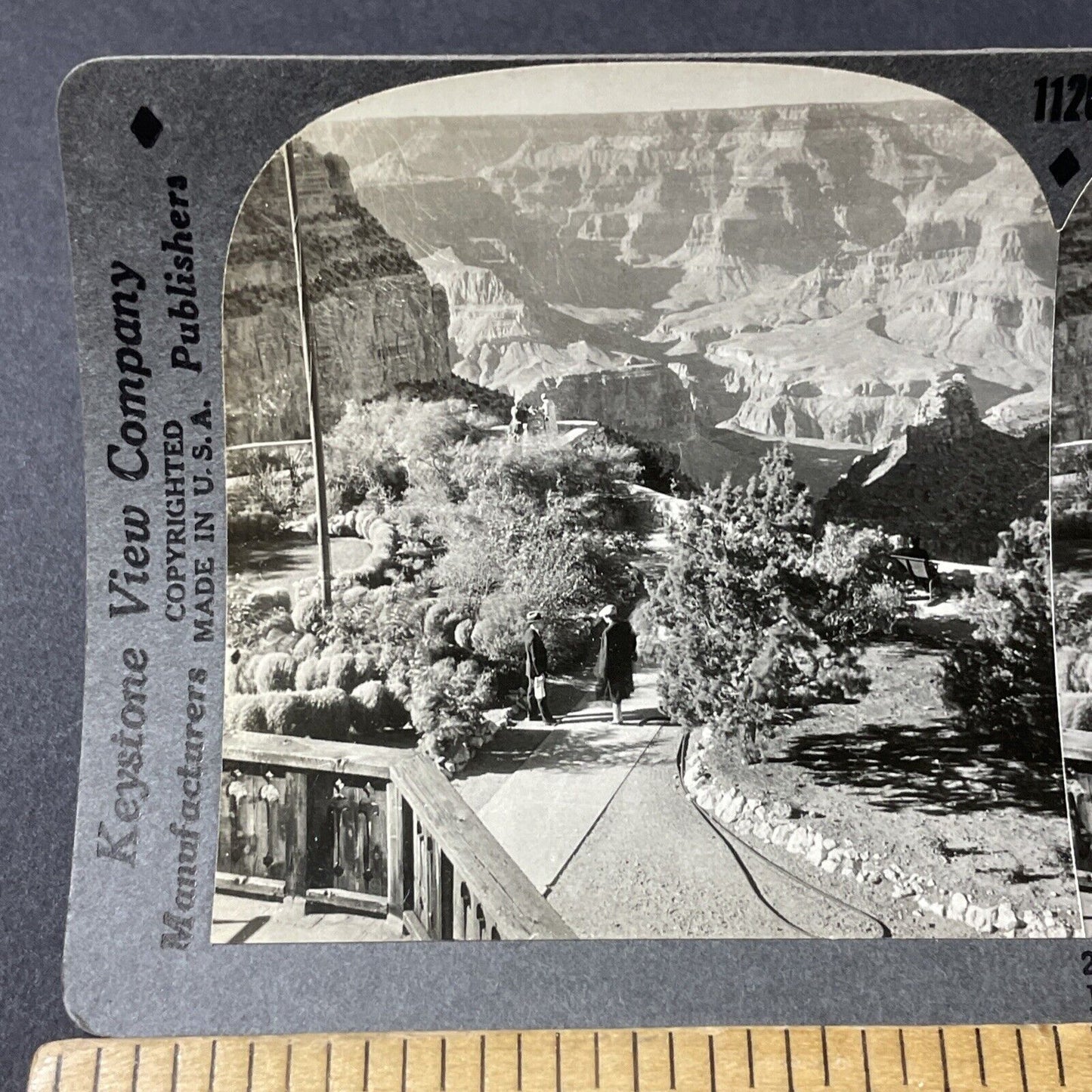 Antique 1920s El Tovar Grand Canyon National Park Stereoview Photo Card V2811