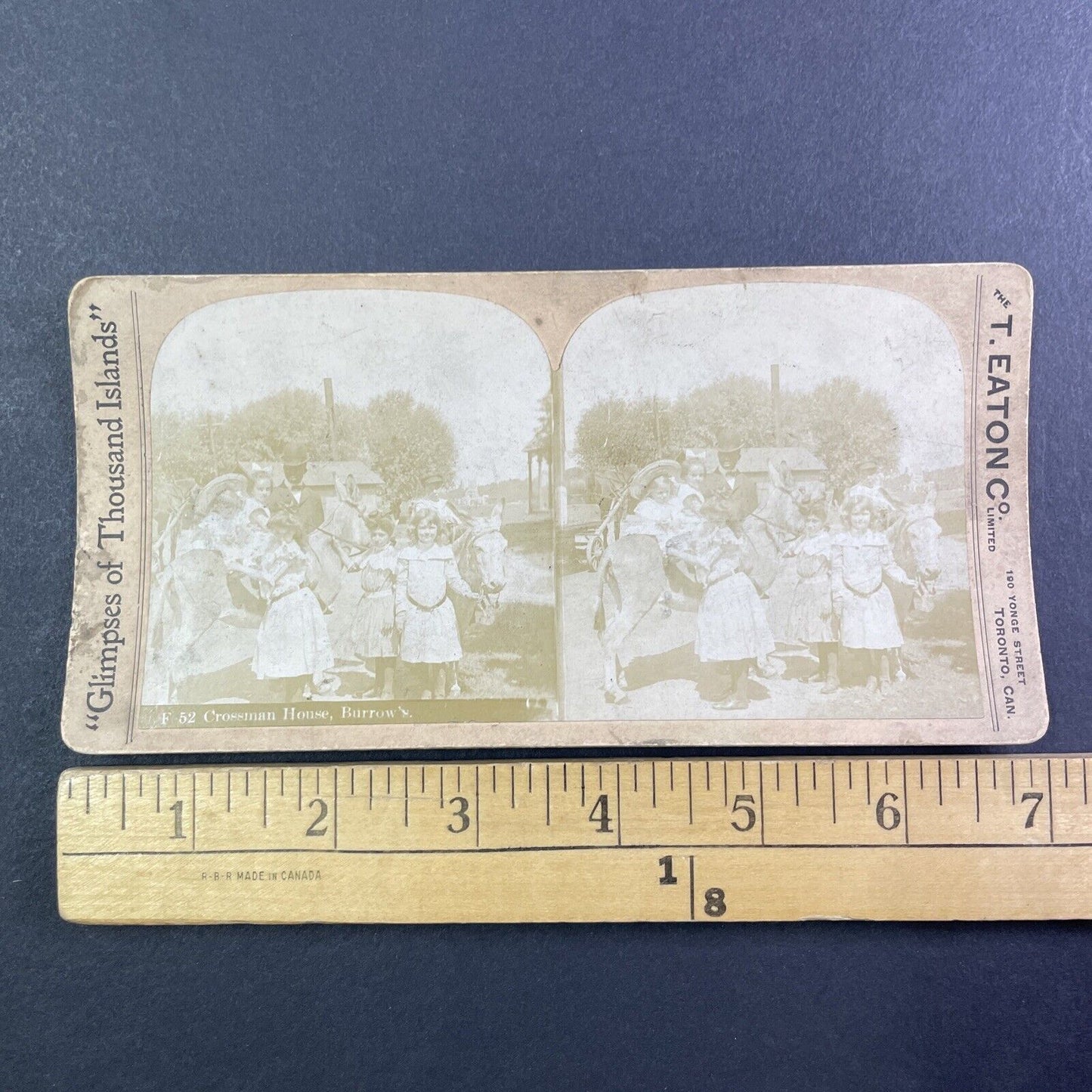 Crossmon House Thousands Islands NY Stereoview Timothy Eaton c1890s Y1720