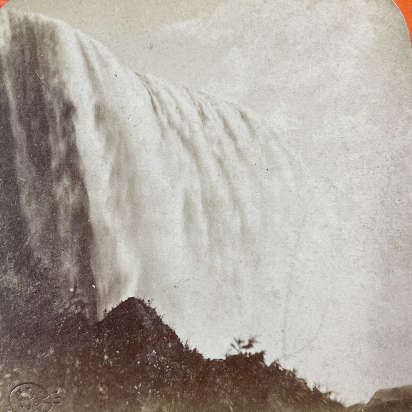 Niagara Falls with Embossed C.B. Stamp Stereoview Charles Bierstadt c1870s Y1843