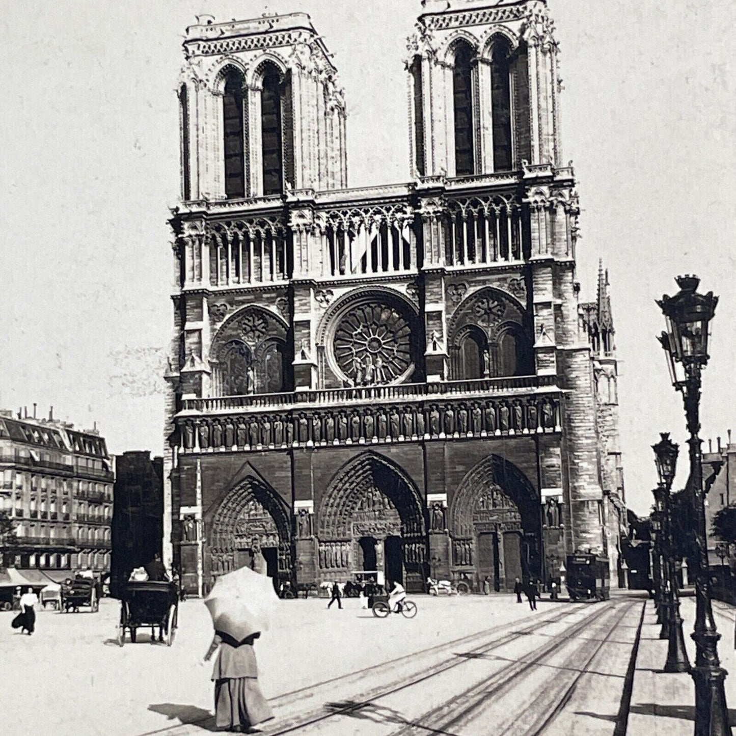 Notre Dame Church Paris France Stereoview George Rose Antique c1912 X3194