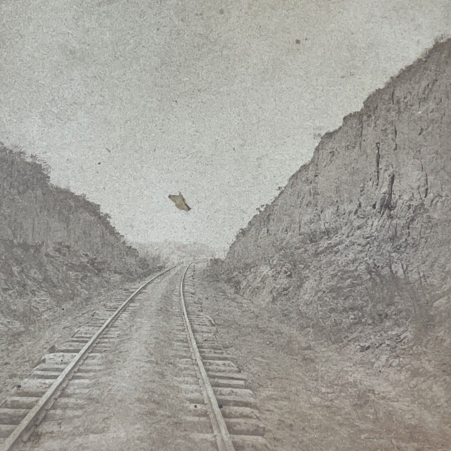 Railroad Near Council Bluffs Iowa Stereoview Omaha NE Antique c1870 X2559