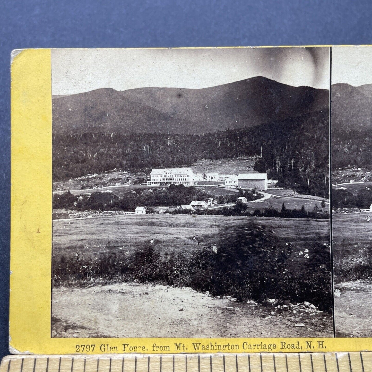 Antique 1870s The Glen House Mt Washington NH Stereoview Photo Card P2527