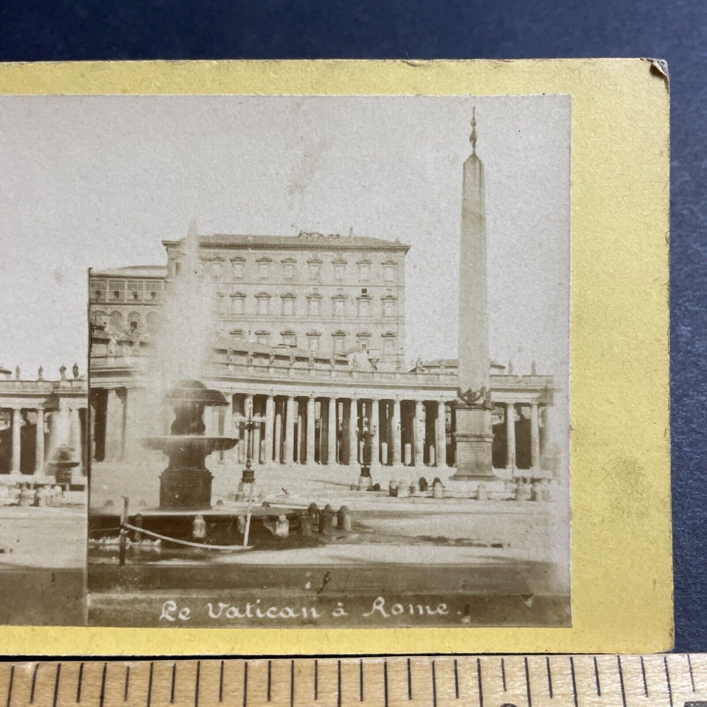 Antique 1870s The Vatican In Rome Italy Stereoview Photo Card P5121