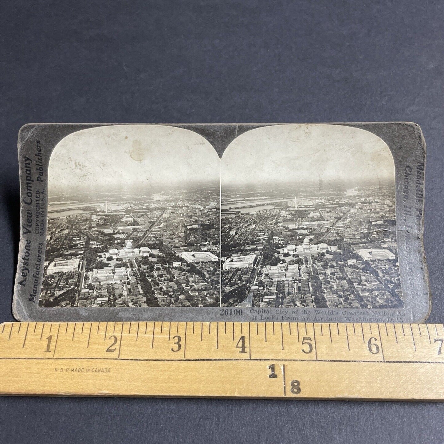 Antique 1920s The Capitol Building Washington DC Stereoview Photo Card P4276