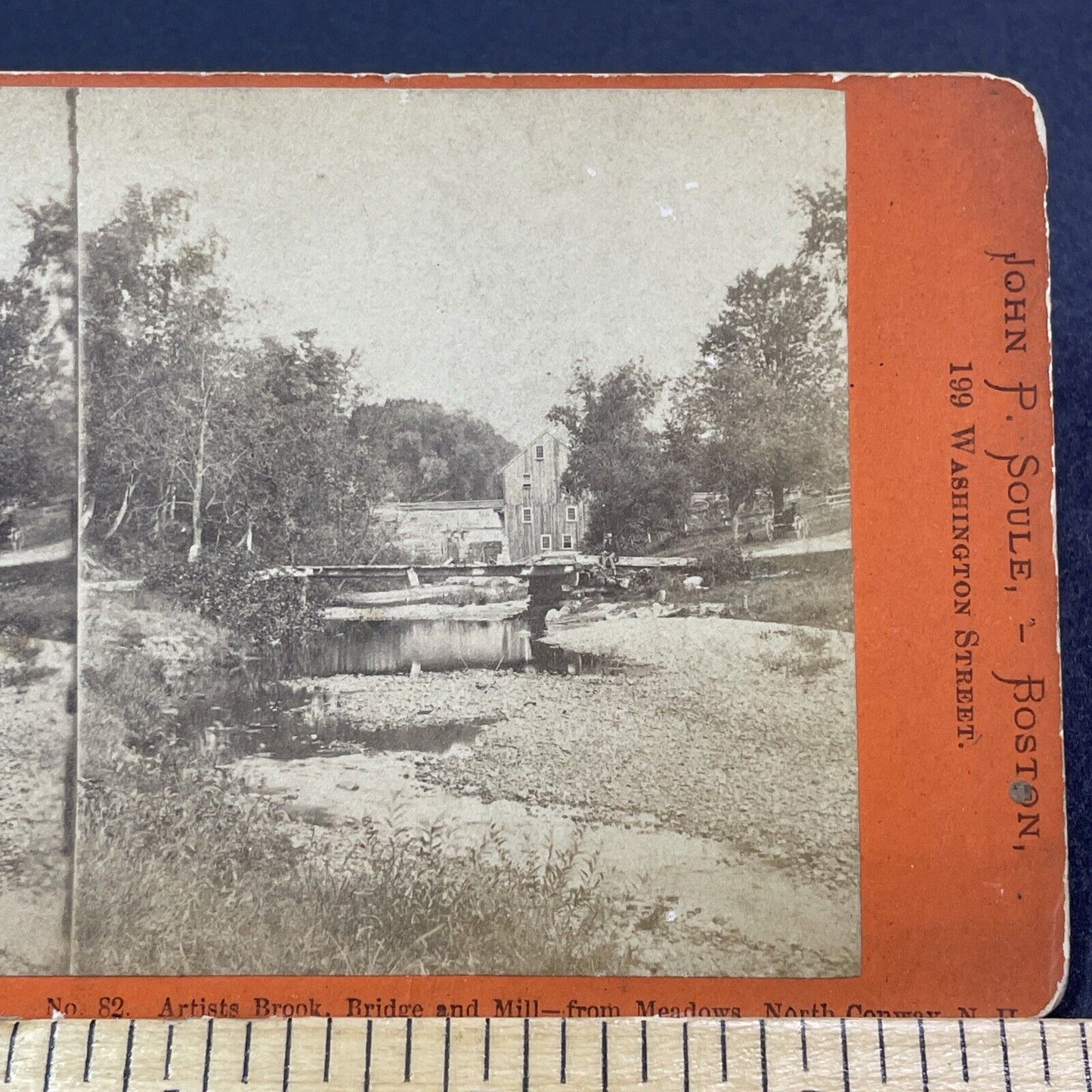 Antique 1860s Lumber Mill In North Conway NH Stereoview Photo Card V2015