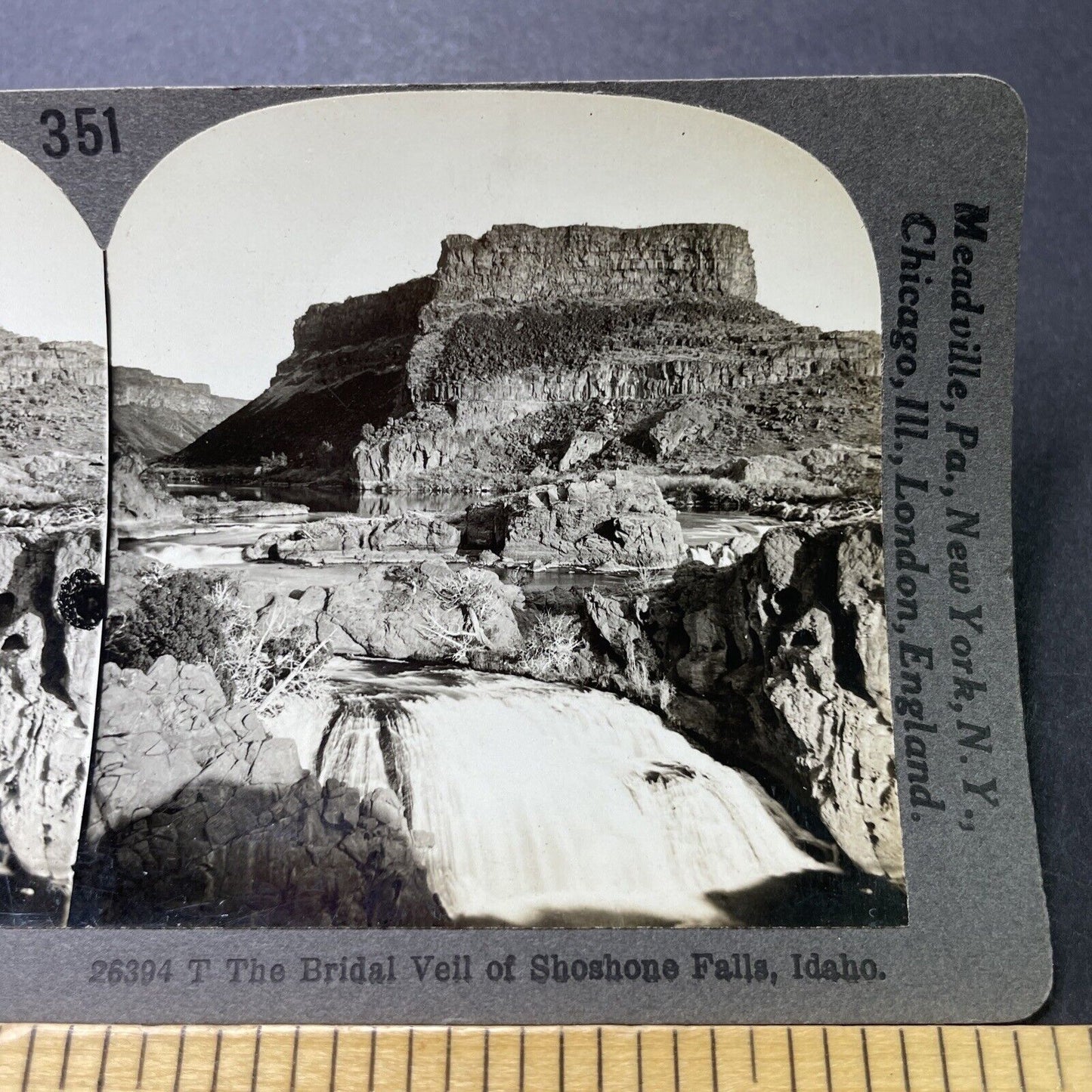 Antique 1920s Shoshone Falls Twin Falls Idaho Stereoview Photo Card P3173