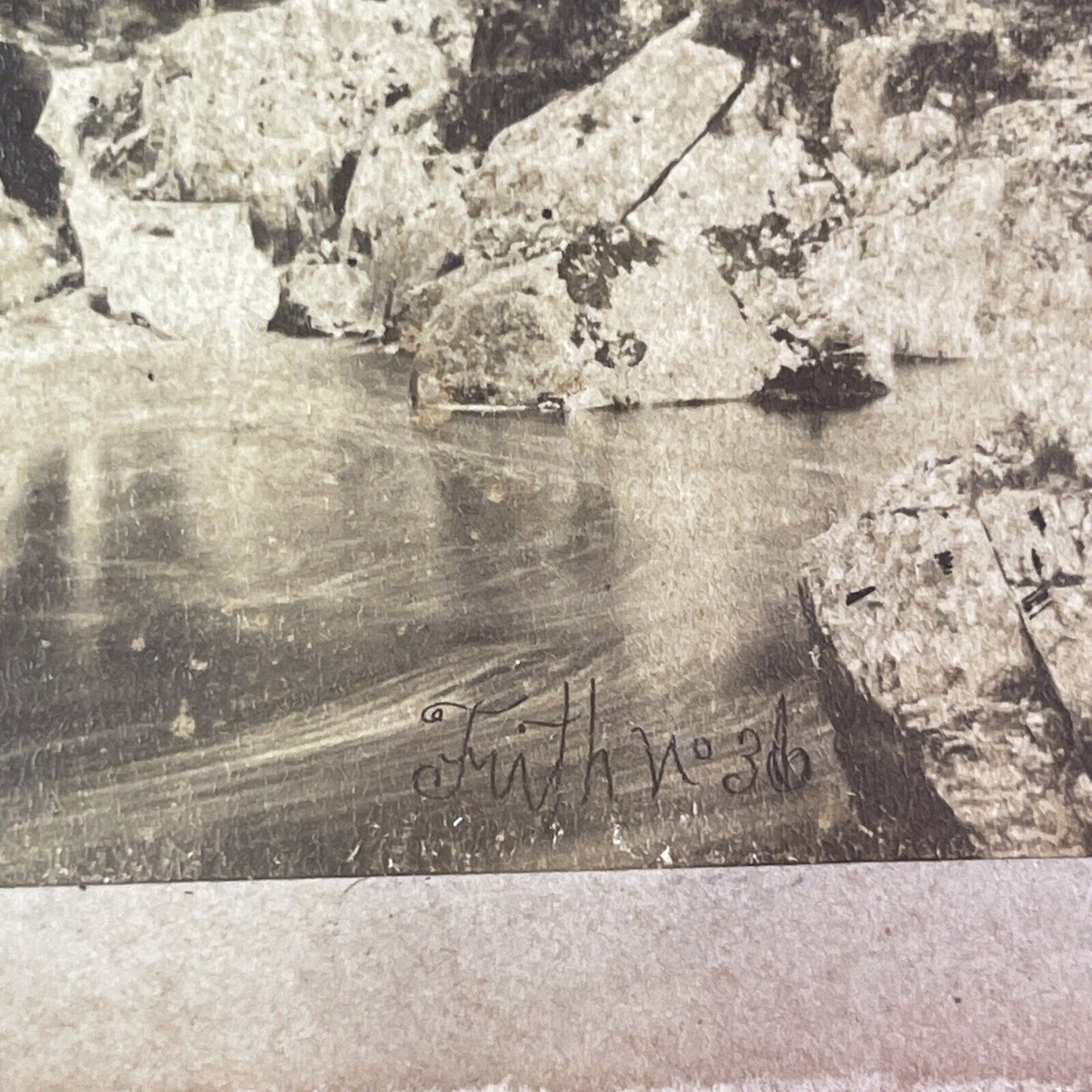 Old Stone Bridge Bettws Wales UK England Stereoview Francis Frith c1850s Y1429