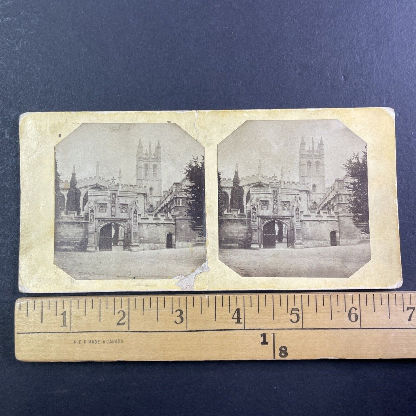 Magdalen College Oxford England UK Stereoview London Antique c1860 X3803