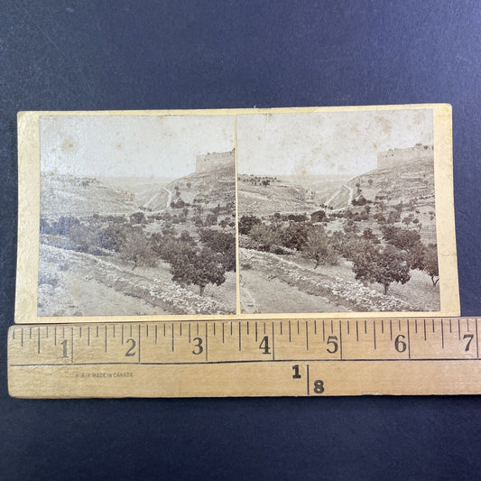 Valley Of Jerusalem Israel Stereoview Frank Mason Good Antique c1863 X1886