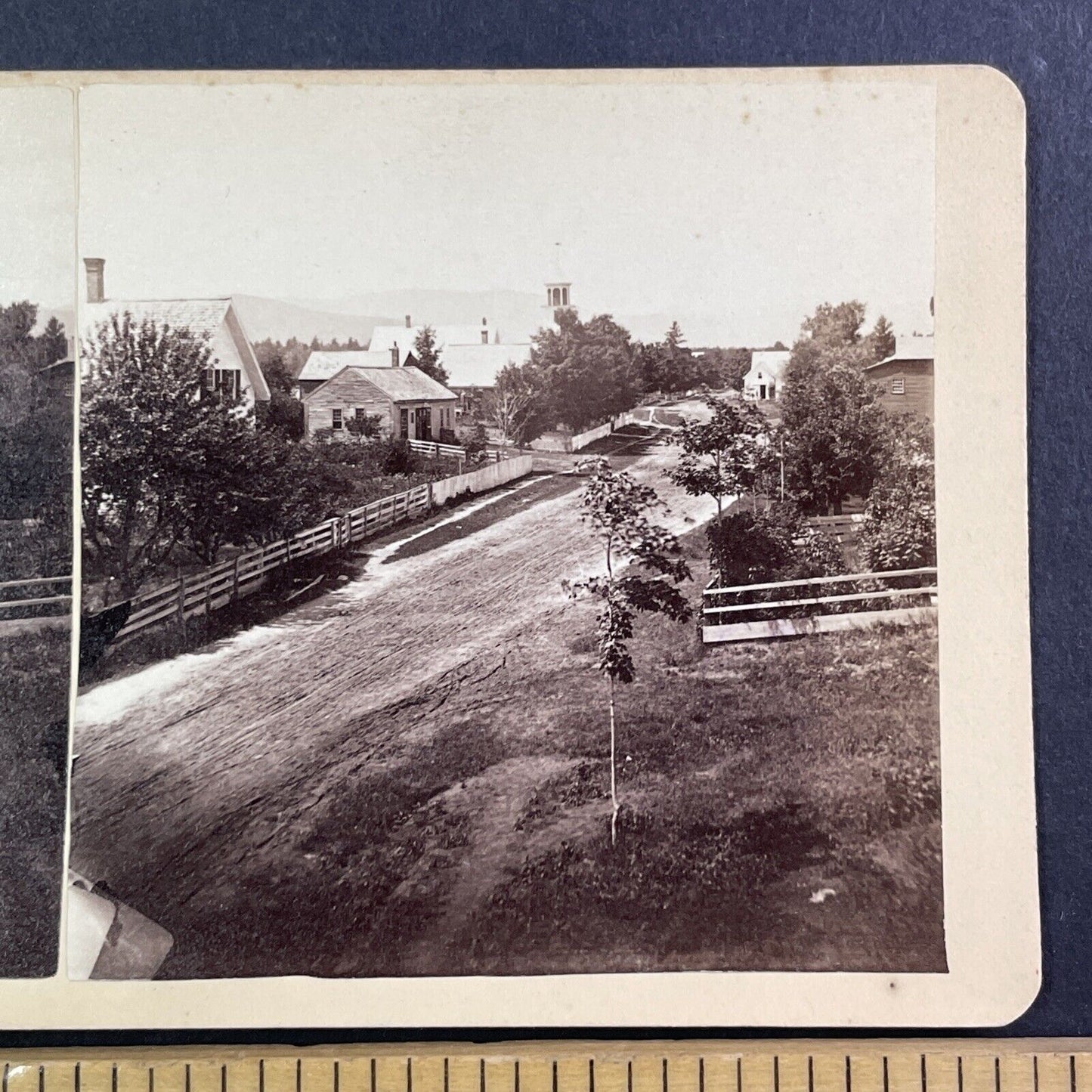 Campton Village New Hampshire Stereoview E.J. Young Antique c1870s Y882