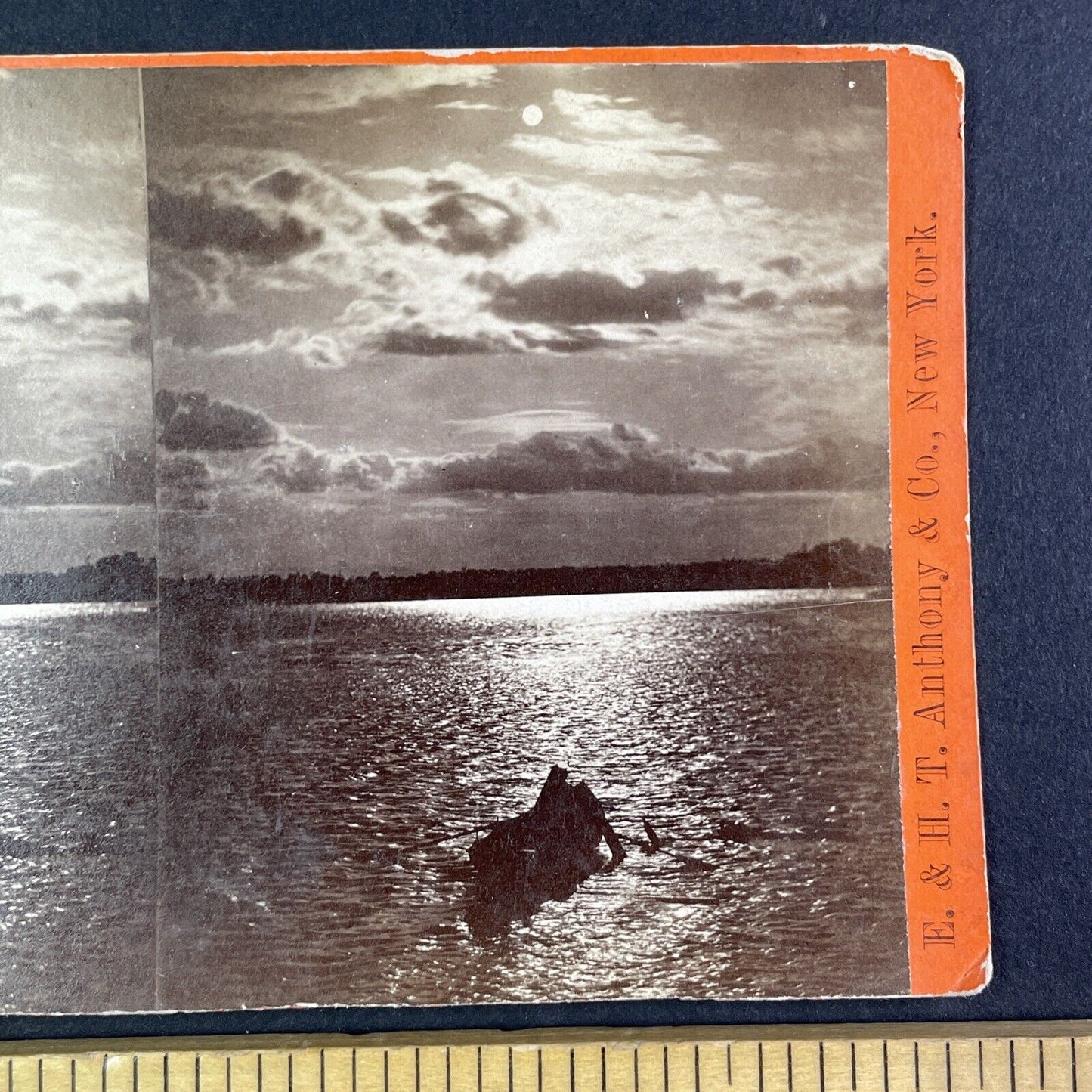 Boating along the Niagara River Stereoview E & HT Anthony Antique c1870 Y2856