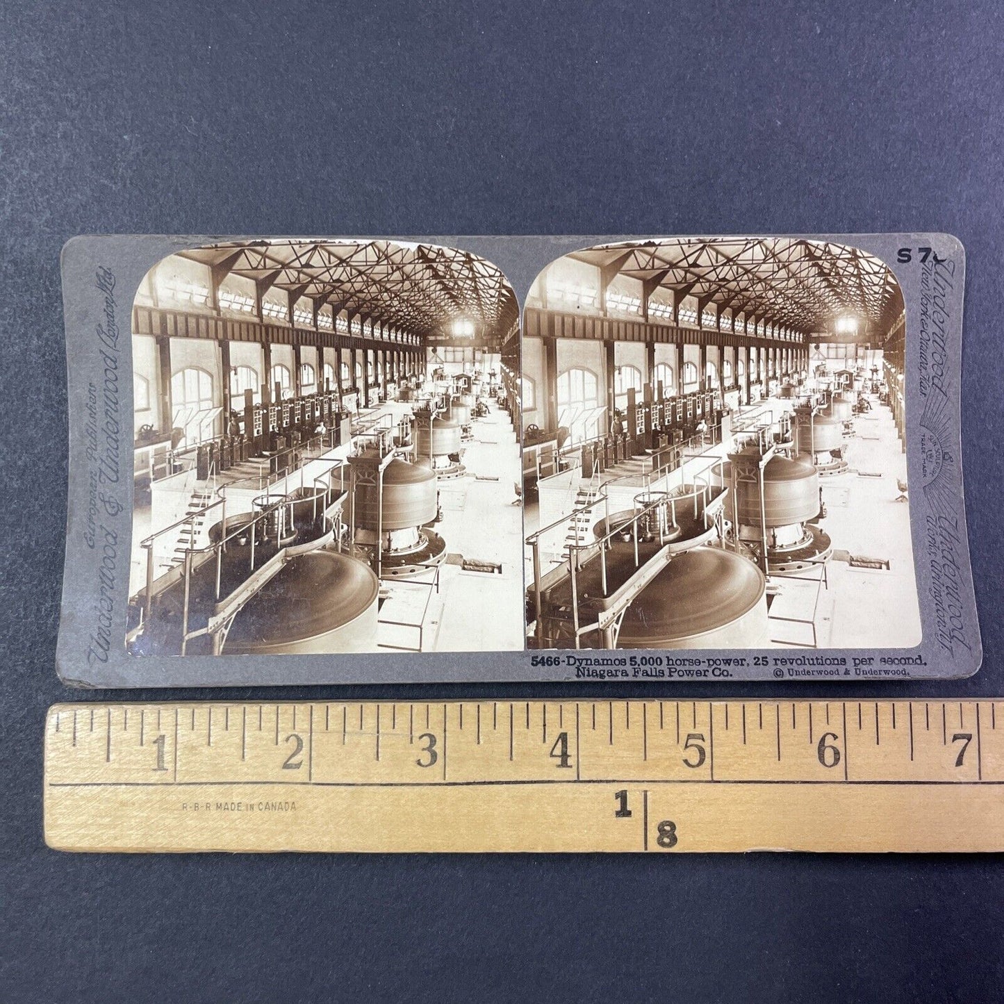 Power Plant Turbines Niagara Falls Stereoview New York Antique c1890s Y1784