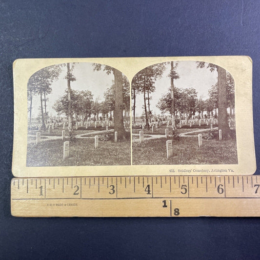 Civil War Grave Of Augustus O. Ralph Stereoview Arlington Antique c1875 X3233