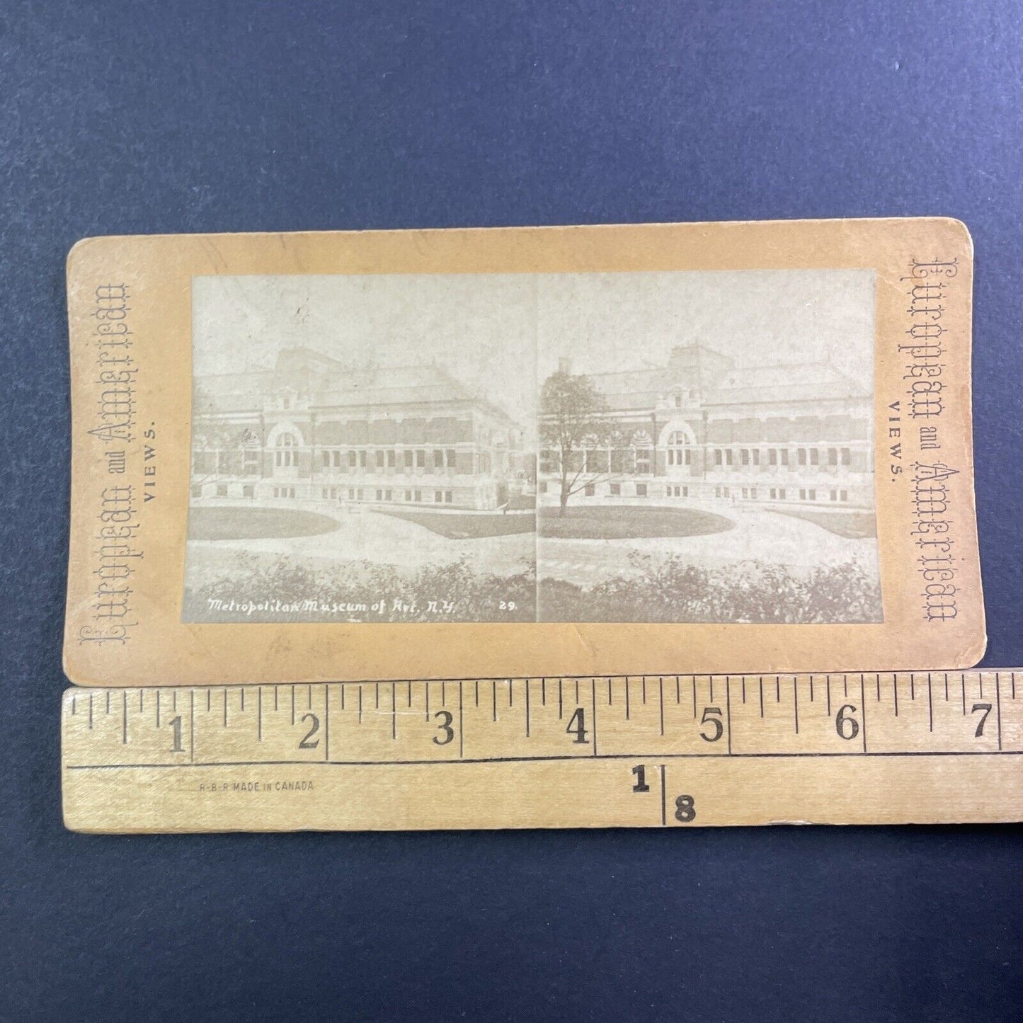 Metropolitan Museum Of Art Stereoview Manhattan New York Antique c1880 X1303