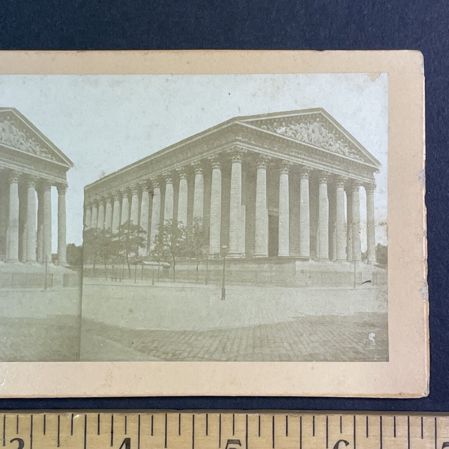 The Madeleine Building Paris France Stereoview Antique c1855 Y1102