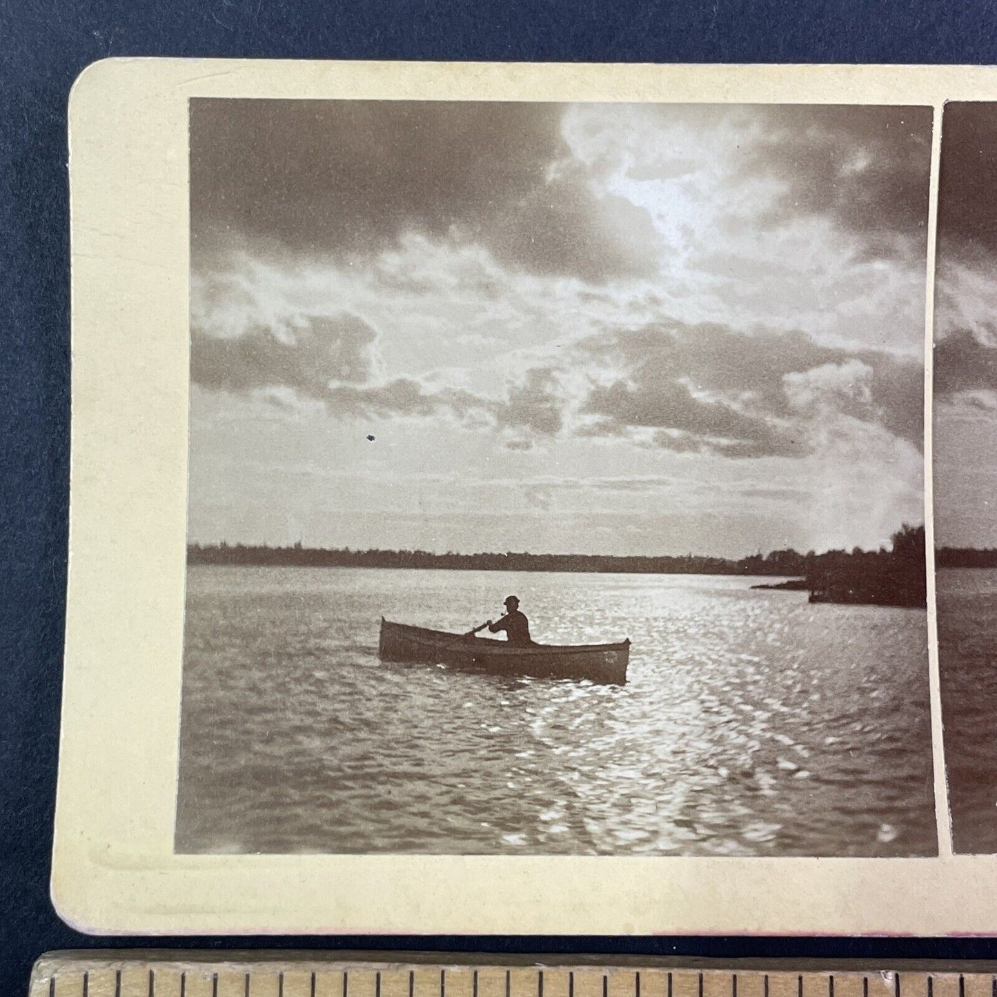 Lower Niagara River near Lewiston New York Stereoview Antique c1880 Y2133