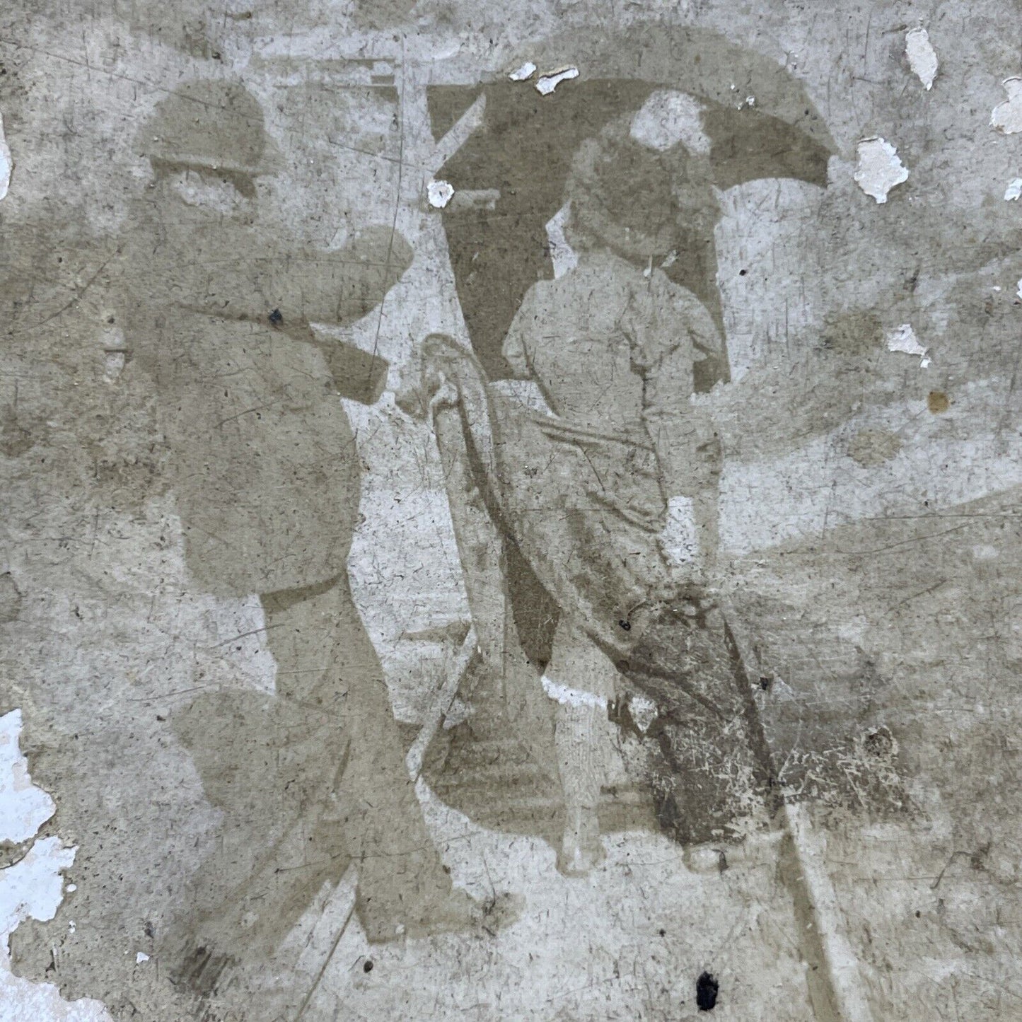 Antique 1880s Man Looks Up A Woman's Dress Stereoview Photo Card P2547