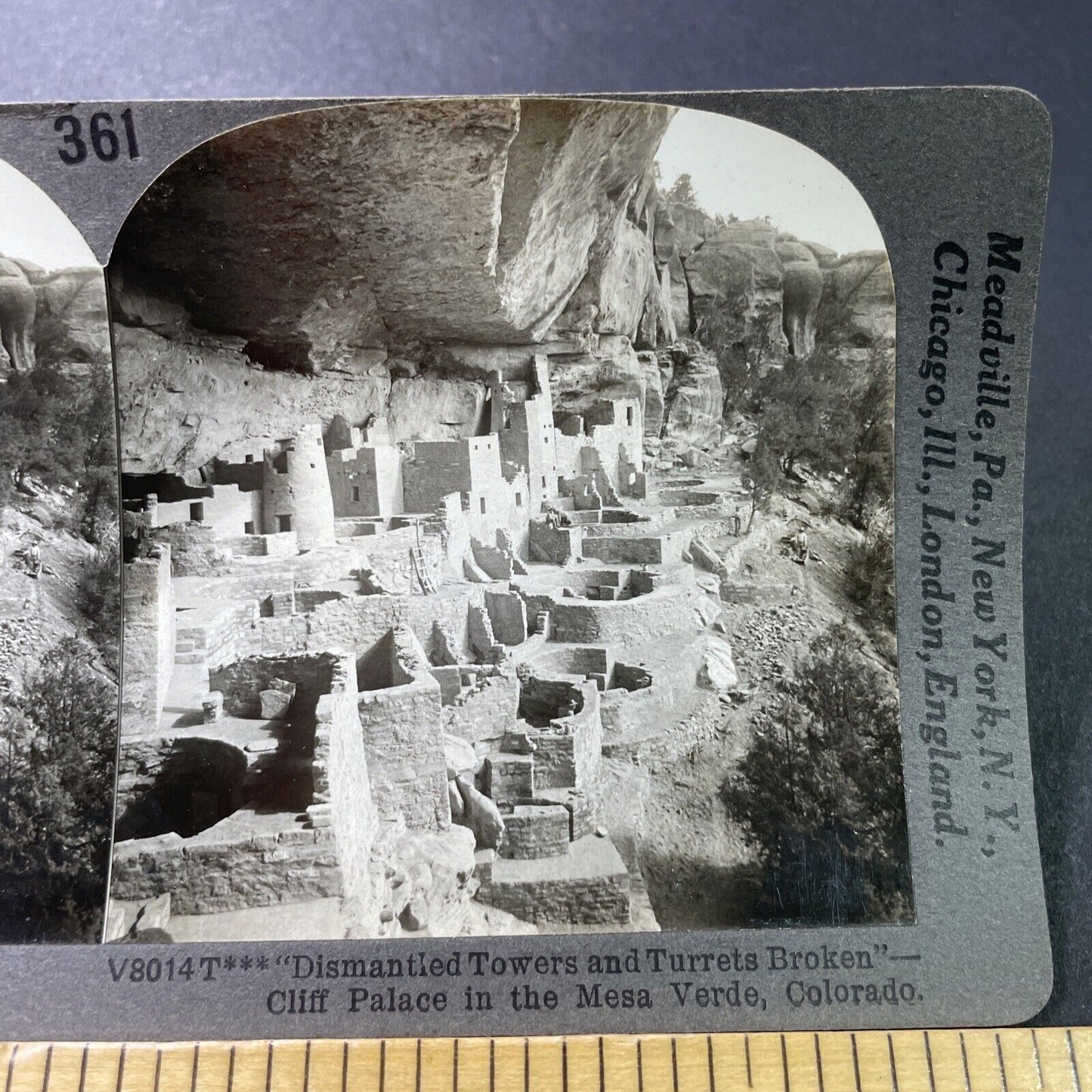 Antique 1910s Ancient Settlement Mesa Verda Colorado Stereoview Photo Card P3210