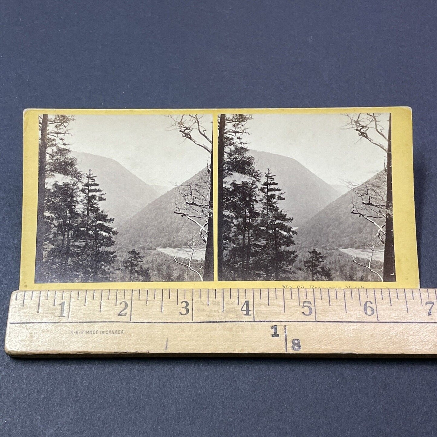 Antique 1870s Franconia Notch Mountains NH Stereoview Photo Card V1895