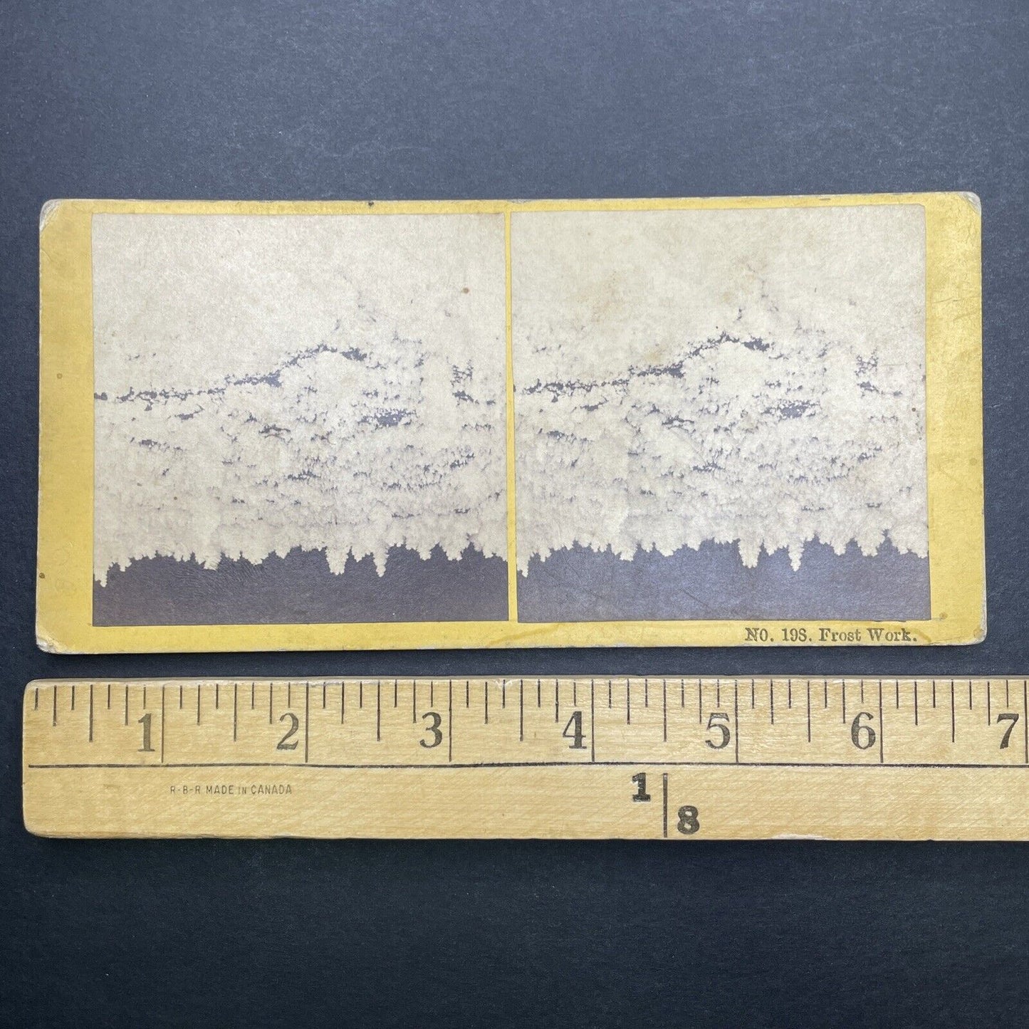 Antique 1870s Frost Patterns On Mt Washington Summit Stereoview Photo Card P1124