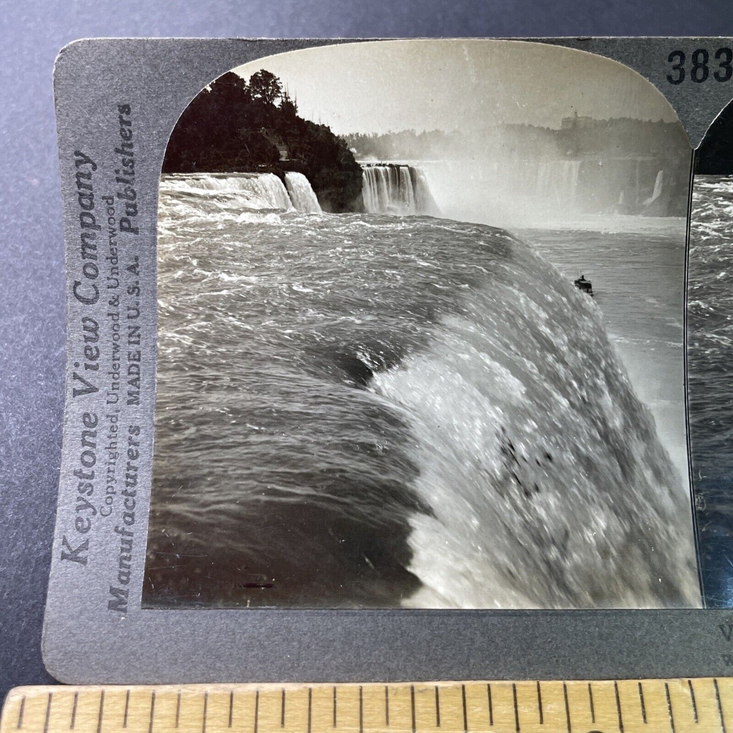 Antique 1920s Top Of Niagara Falls US Side Stereoview Photo Card P3283