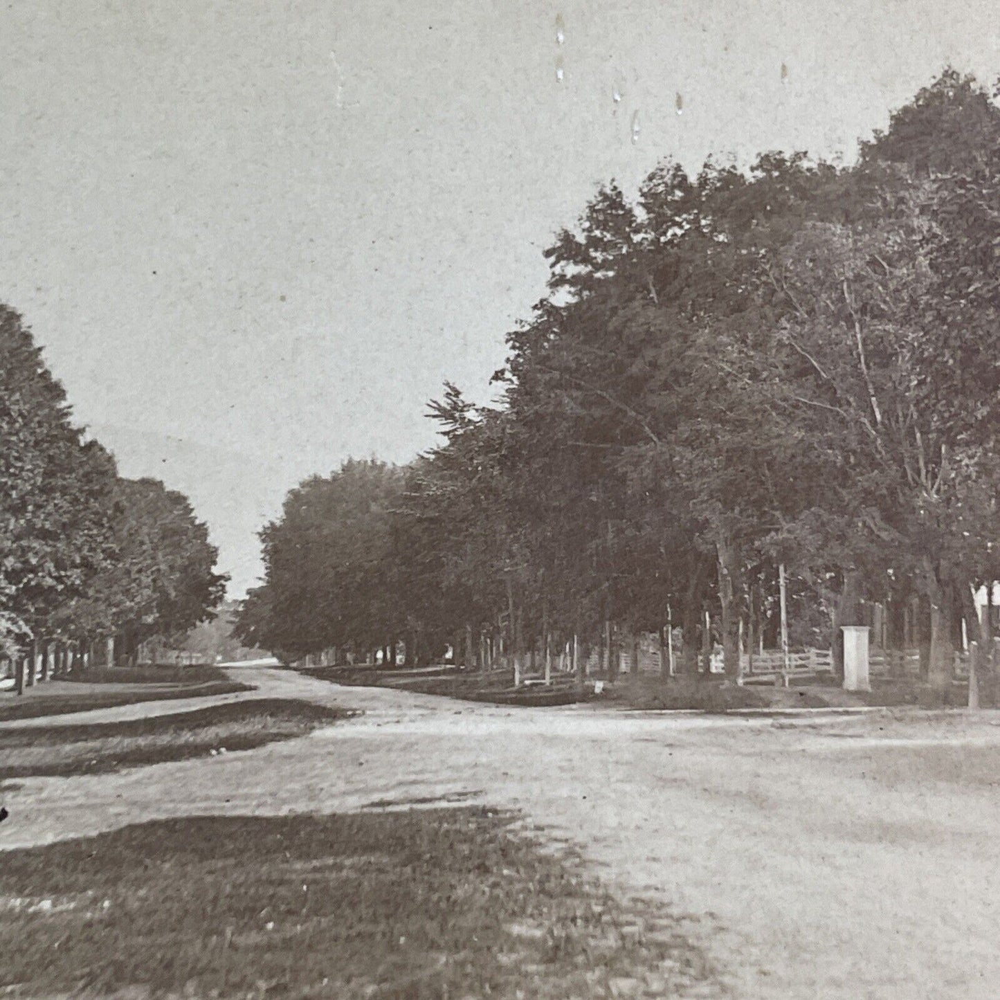 Main Street Manchester Vermont Stereoview Town Center Antique c1868 X1616