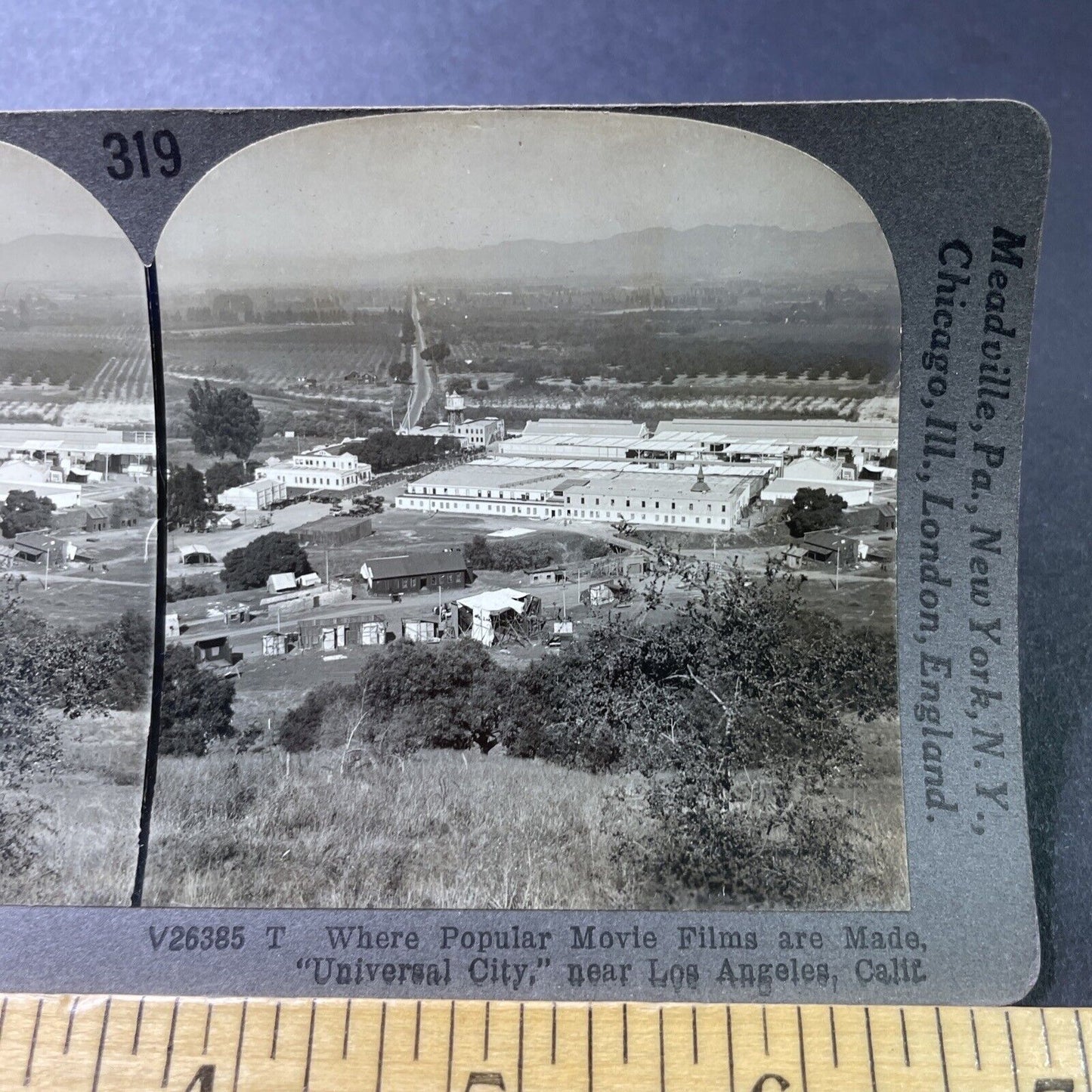 Antique 1920s Universal City Los Angeles California Stereoview Photo Card P3156